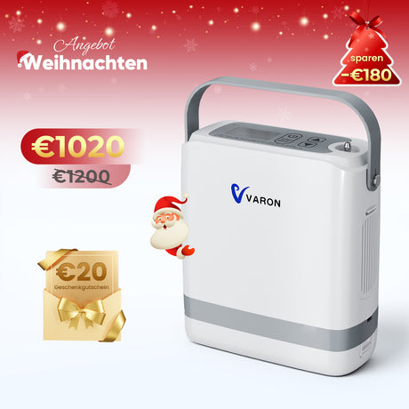 Vorbestellphase VARON VP-8G | Sauerstoffkonzentrator Mobil mit Pulsfluss-Technologie (1-8 Stufen) VARON
