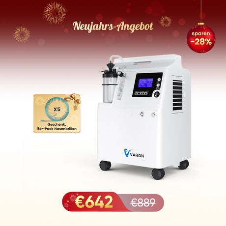 VARON Serene 5L Sauerstoff-Konzentrator | CE-Zertifizierung, 72H Betrieb FDA-zugelassen VARON