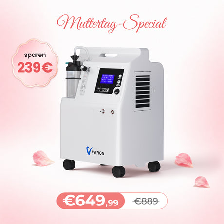 VARON Serene 5 Sauerstoffgerät für Zuhause FDA Zulassung Medizinischer Qualität 0.5-5L/min VARON