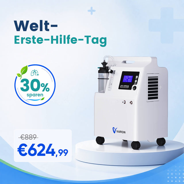 VARON Serene 5 Sauerstoffgerät für Zuhause FDA Zulassung Medizinischer Qualität 0.5-5L/min VARON