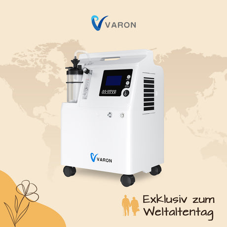 VARON Serene 5L Sauerstoff-Konzentrator | CE-Zertifizierung, 72H Betrieb FDA-zugelassen VARON