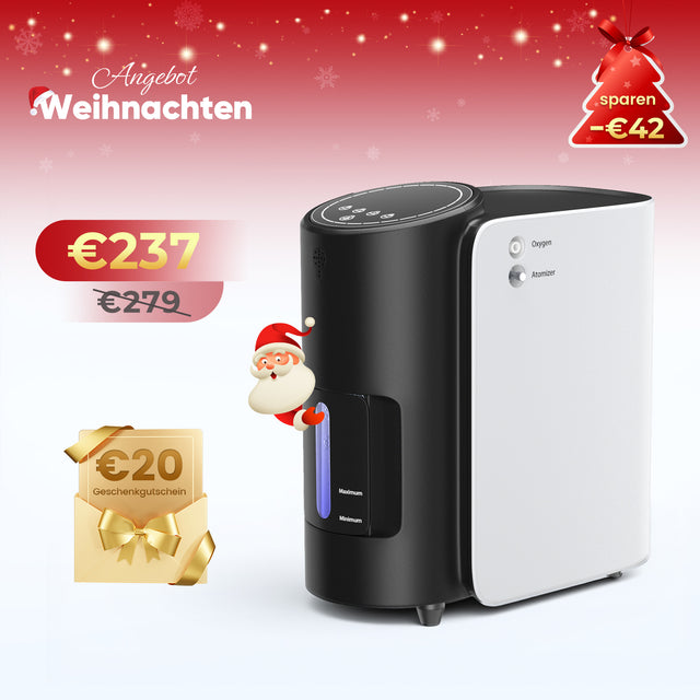 VARON VH-1 Heim-Sauerstoffkonzentrator | 7-Stufen-Regelung, Vitale Gesundheit für Senioren, CE-geprüft VARON