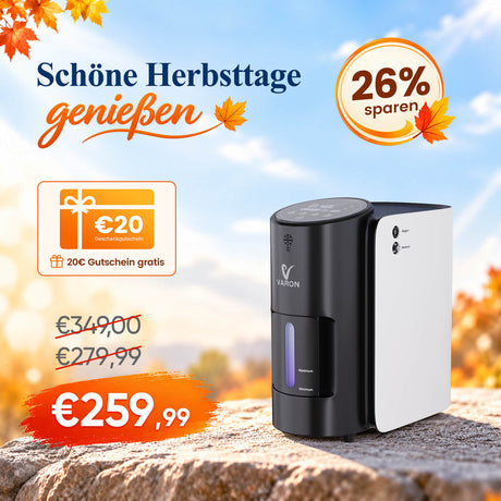 VARON VH-1 Sauerstoffgerät Für Zuhause | Kontinuierlicher Fluss, Leises, CE-geprüft VARON