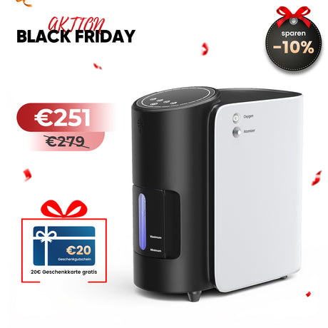 VARON VH-1 Heim-Sauerstoffkonzentrator | 7-Stufen-Regelung, Vitale Gesundheit für Senioren, CE-geprüft VARON