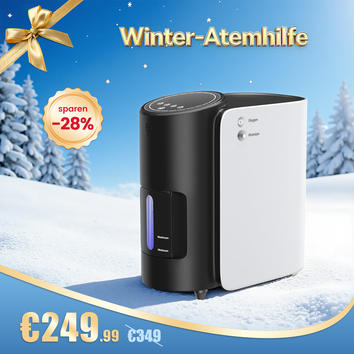 VARON VH-1 Home Oxygen Concentrator | 7-Stage Control, Vital Health for Seniors, CE Certified