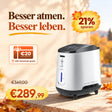 VARON VH-2 Sauerstoffgerät Für Zuhause | Kontinuierlicher Fluss, 24/7 Dauerbetrieb, CE-geprüft VARON