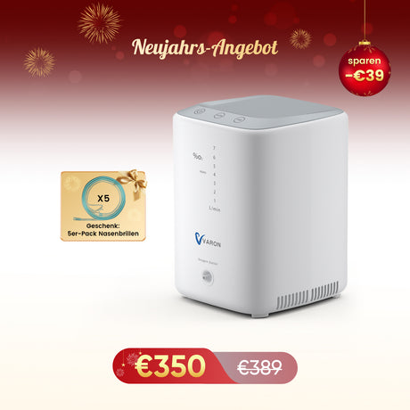 VARON VH-3 Heim-Sauerstoffkonzentrator | 7-Stufen-Regelung, Komfortable Therapie, CE-geprüft VARON