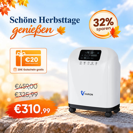 VARON VH-4 Sauerstoffgerät für Zuhause | Kontinuierlicher Fluss, CE-geprüft (1-9 Stufen) VARON