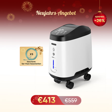 VARON VH-2 Pro Heim-Sauerstoffkonzentrator | 9-Stufen-Regelung, 24 Stunden Betrieb, CE-geprüft VARON