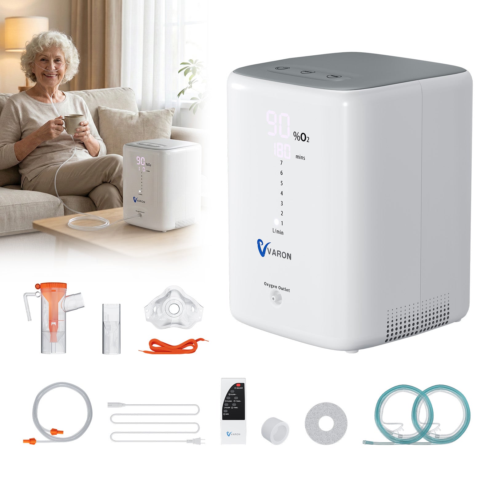 Sauerstoffgerät für Zuhause 1-7L/min Varon VH-3 VARON