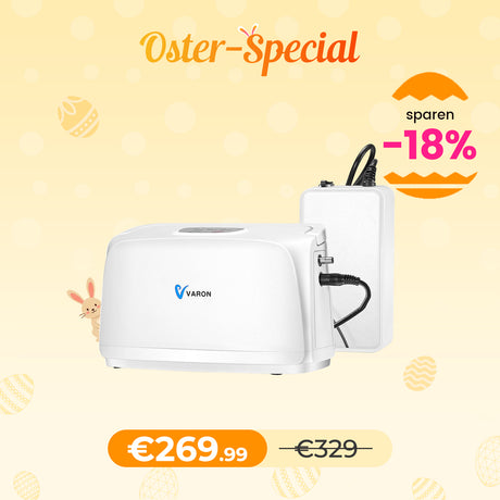 VARON VL-1 Tragbarer Sauerstoffkonzentrator mit Festfrequenz | Akkubetrieb, CE-geprüft VARON