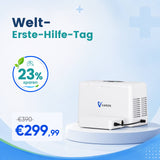 VARON VL-2 Light 3L/min Kontinuierlicher tragbarer Sauerstoff-Konzentrator mit Akku, CE-geprüft VARON