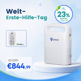 VARON VP-2 Pulse Sauerstoffkonzentrator Mobil mit Akku | 93% Sauerstoff, lange Batterie, CE-geprüft VARON