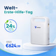 VARON VP-2 Pulse Sauerstoffkonzentrator Mobil mit Akku | 93% Sauerstoff, lange Batterie, CE-geprüft VARON