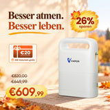 VARON VP-2 Pulse Sauerstoffkonzentrator Mobil mit Akku | 93% Sauerstoff, lange Batterie, CE-geprüft VARON