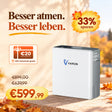 VARON VP-6 Kontinuierlicher Sauerstoffkonzentrator Mobil mit Akku | 6-Stufen-Regelung, CE-geprüft VARON