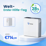 VARON VP-6 Kontinuierlicher Sauerstoffkonzentrator Mobil mit Akku | 6-Stufen-Regelung, CE-geprüft VARON