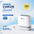 NEU VARON VP-8 Lite | 2 kg tragbarer Sauerstoffkonzentrator mit Pulsdosierung (1–7 Stufen) VARON