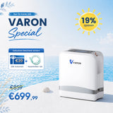 NEU VARON VP-8 Lite | 2 kg tragbarer Sauerstoffkonzentrator mit Pulsdosierung (1–7 Stufen) VARON