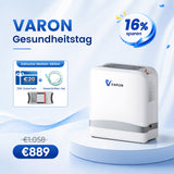NEU VARON VP-8 Lite | 2 kg tragbarer Sauerstoffkonzentrator mit Pulsdosierung (1–7 Stufen) VARON