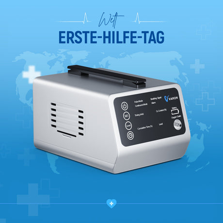 VARON VT-1 Puls- & Kontinuierlicher Sauerstoffkonzentrator | Ideal für Reisen, CE-geprüft VARON