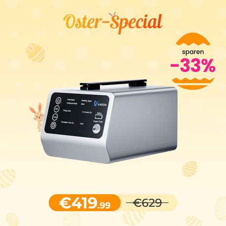 VARON VT-1 Puls- & Kontinuierlicher Sauerstoffkonzentrator | Ideal für Reisen, CE-geprüft VARON