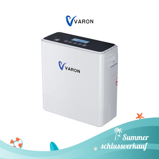 VARON VP-6 Kontinuierlicher tragbarer Sauerstoff-Konzentrator | 1-6L/min Durchfluss, CE-geprüft VARON
